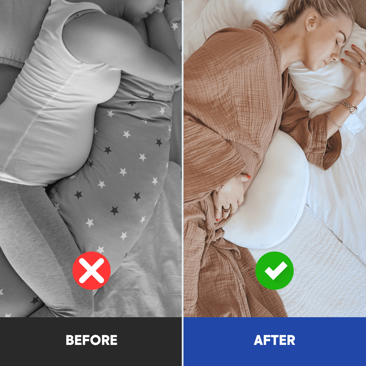 3-Piece Ergonomic Modular Maternity Pillow in Mulberry Silk – Kim